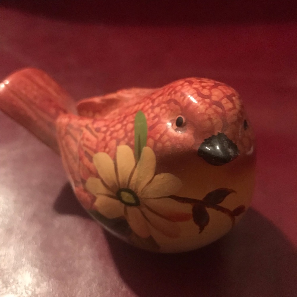 Small ceramic painted bird